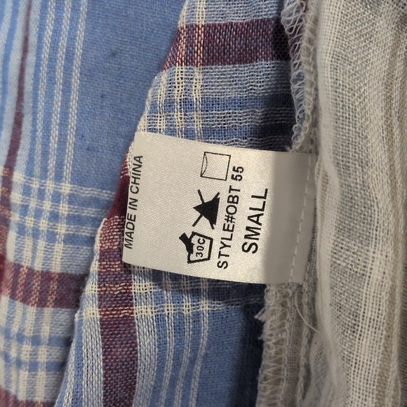 Plaid Patchwork Button-Up Shirt Size Small, Cabincore, Preppy - Picture 5 of 6